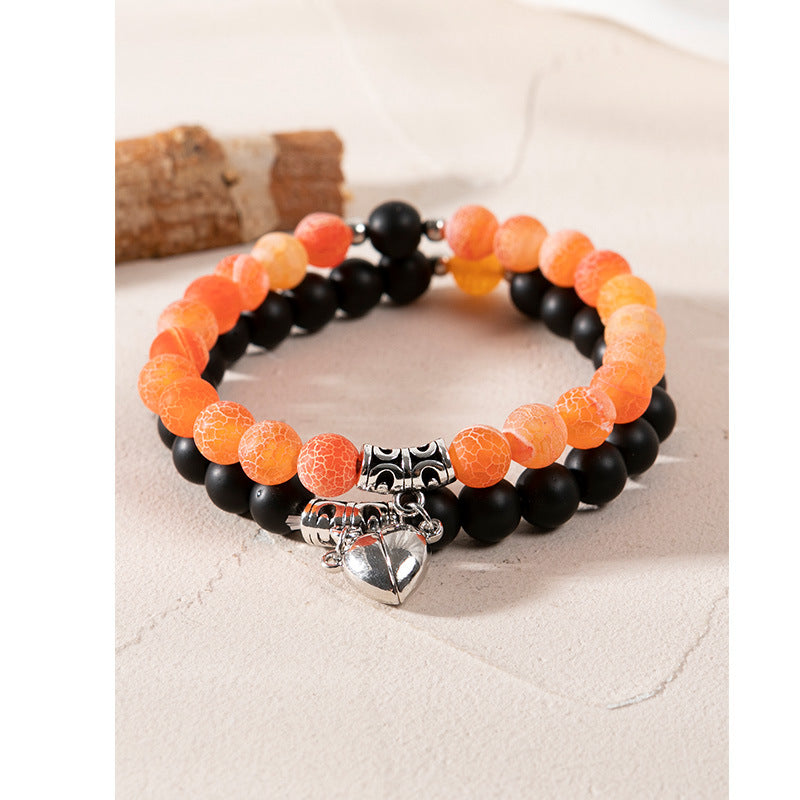 Heart Magnetic Couple Bracelet Set for Women and Men