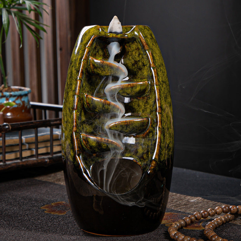 Backflow Incense Burner — Kiln Glaze Ceramic