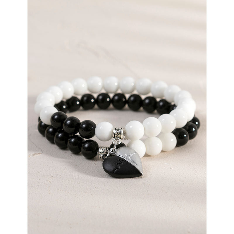 Heart Magnetic Couple Bracelet Set for Women and Men