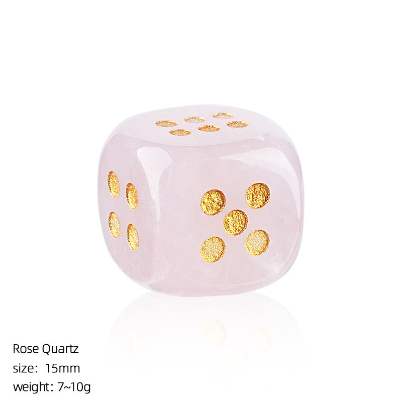 Natural Stone Dice — Laser Engraved Semi-Precious