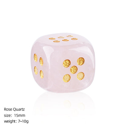 Natural Stone Dice — Laser Engraved Semi-Precious
