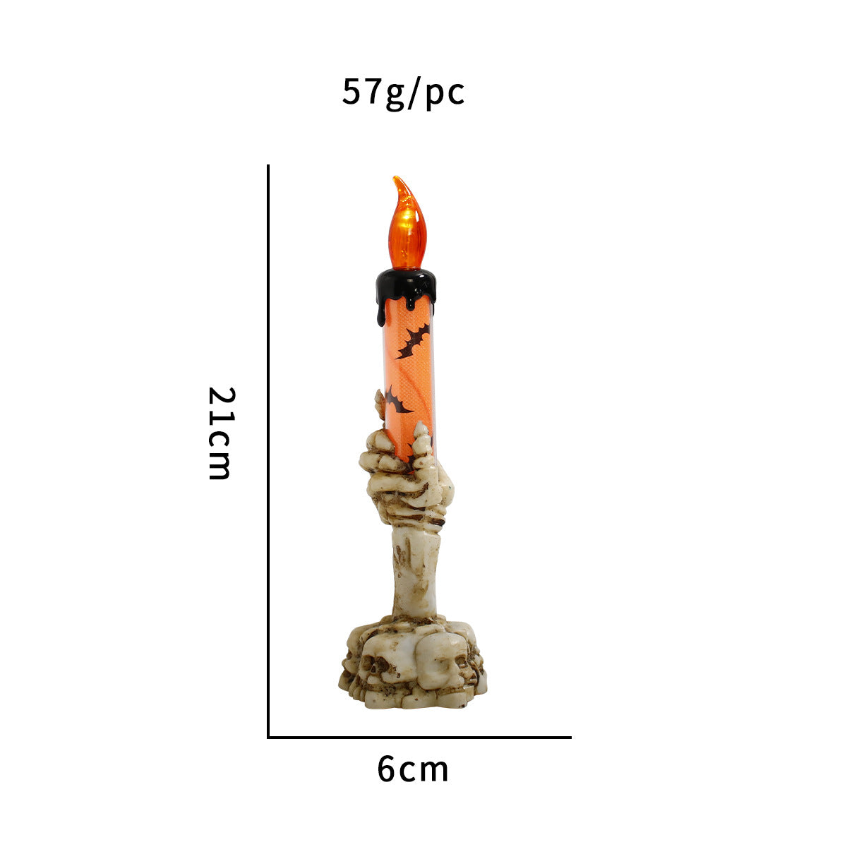 Halloween Ghost Hand & Dead Tree Candle Lamp