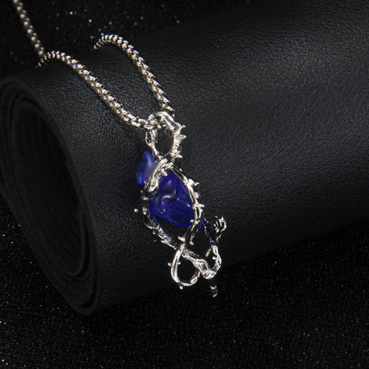 Gothic Thorn Heart Stainless Steel Necklace