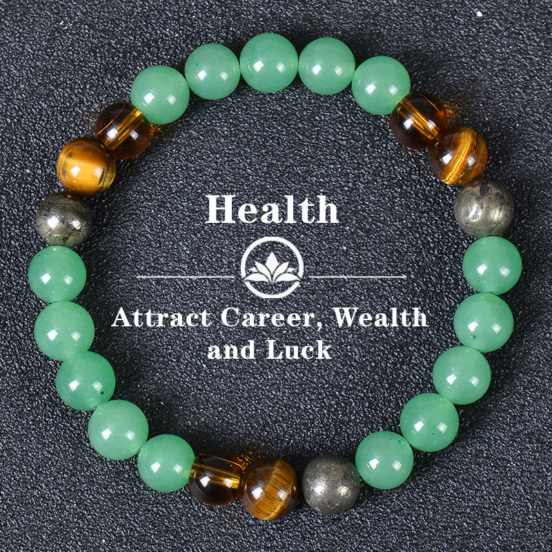 Elastic Tiger Eye Stone Bead Bracelet