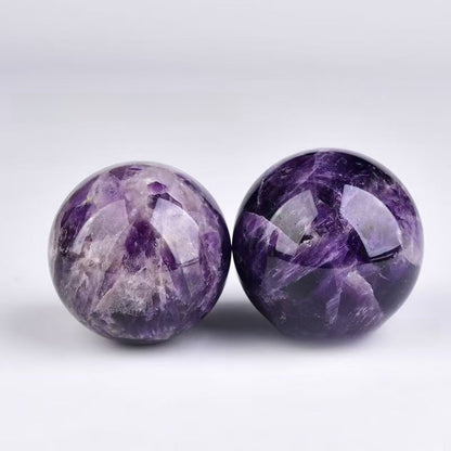 Polished Amethyst Crystal Ball Decor