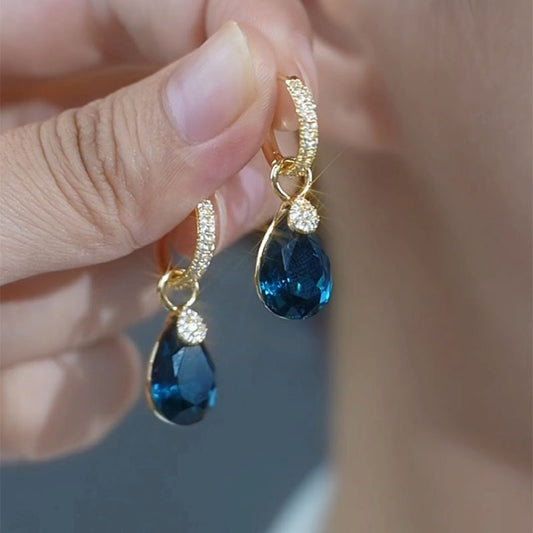 Crystal Water Drop Earrings