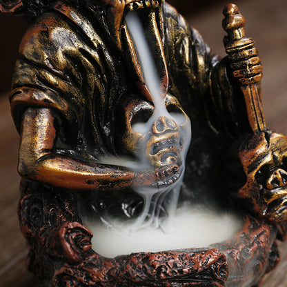 Resin Skull Backflow Incense Burner