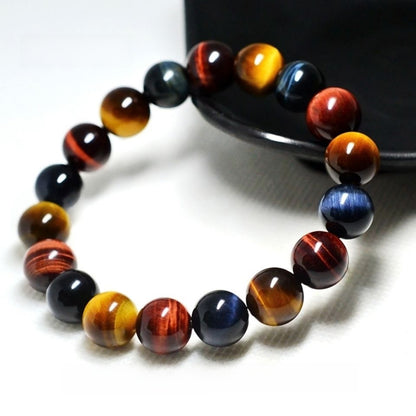Natural Colorful Tiger Eye Bracelet