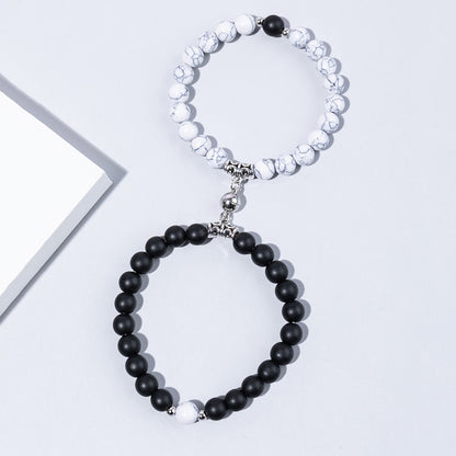 Heart Magnetic Couple Bracelet Set for Women and Men
