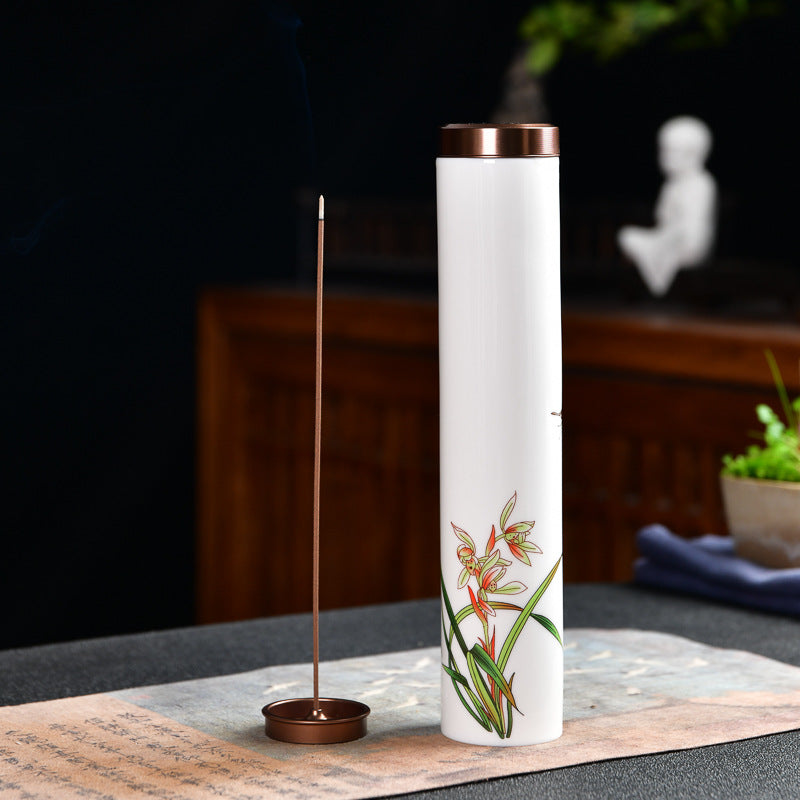 Hand-Painted Ceramic Incense Stick Holder