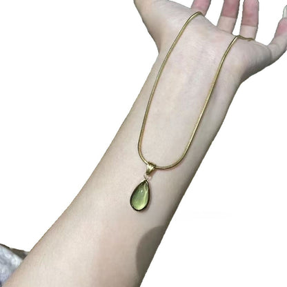 Mermaid’s Tears Water Drop Necklace — Titanium Steel