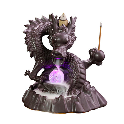 Chinese Dragon Ceramic Backflow Incense Burner