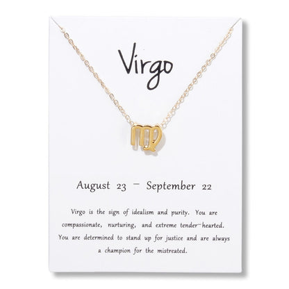 Zodiac Constellation Pendant Necklace