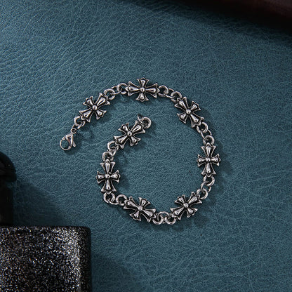 Retro Cross Alloy Bracelet for Men