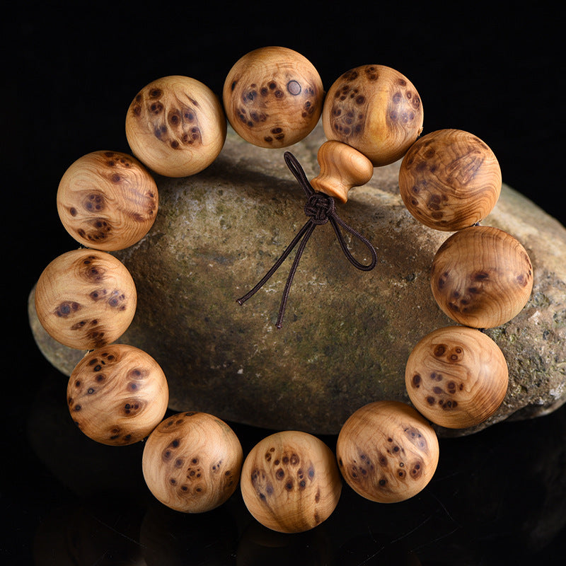 Taihang Yabei Wood 108 Bead Buddhist Rosary Bracelet | Handcrafted | 7 Sizes