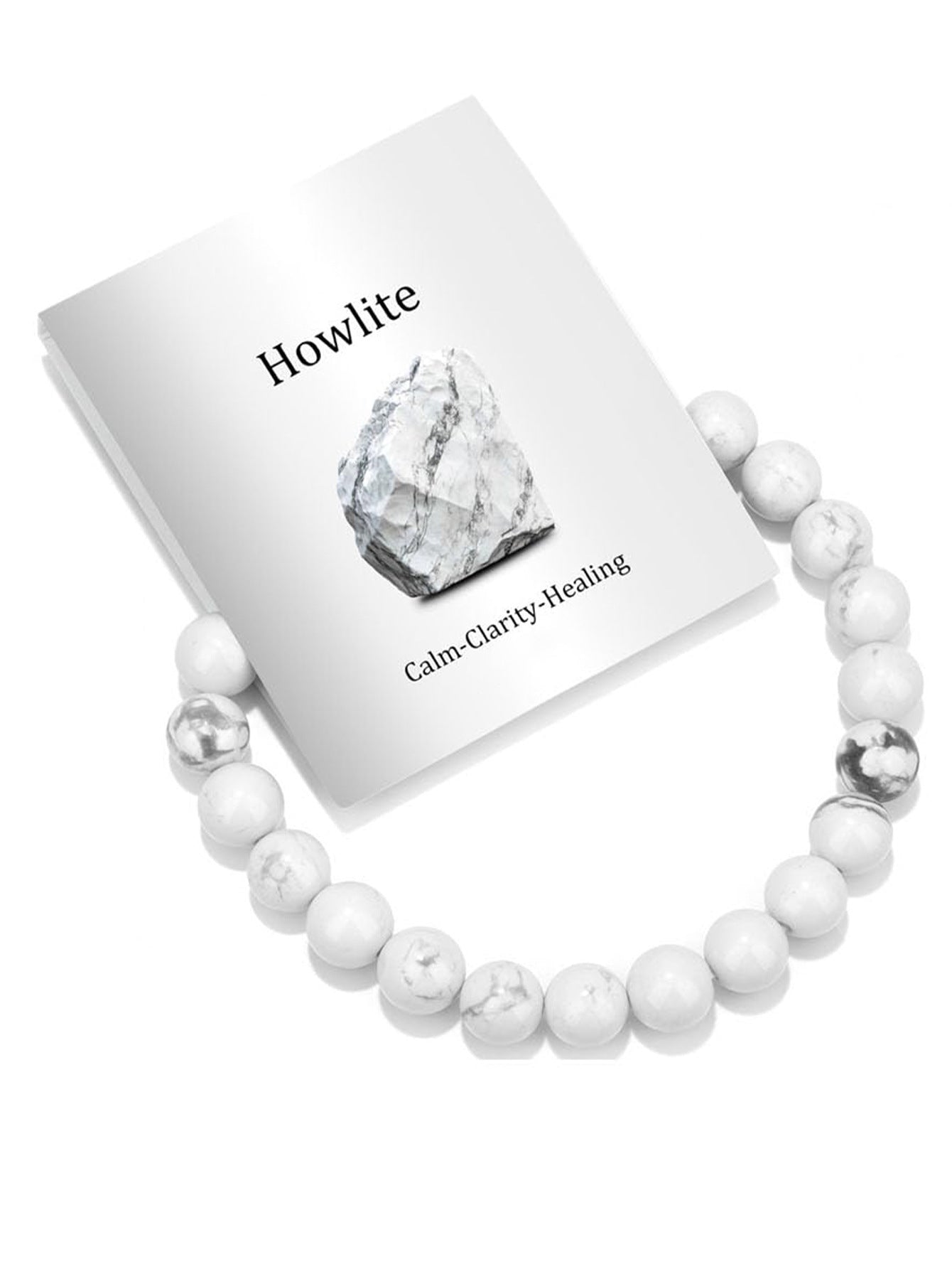 8mm Natural Stone Elastic Crystal Bracelet Set