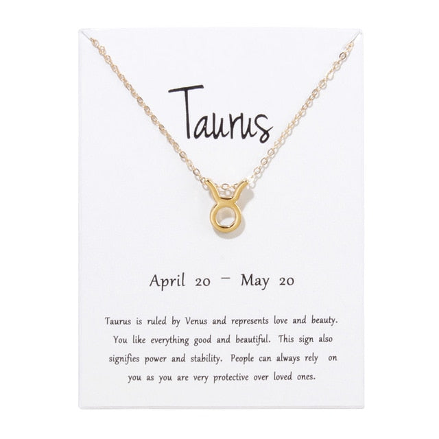 Zodiac Constellation Pendant Necklace