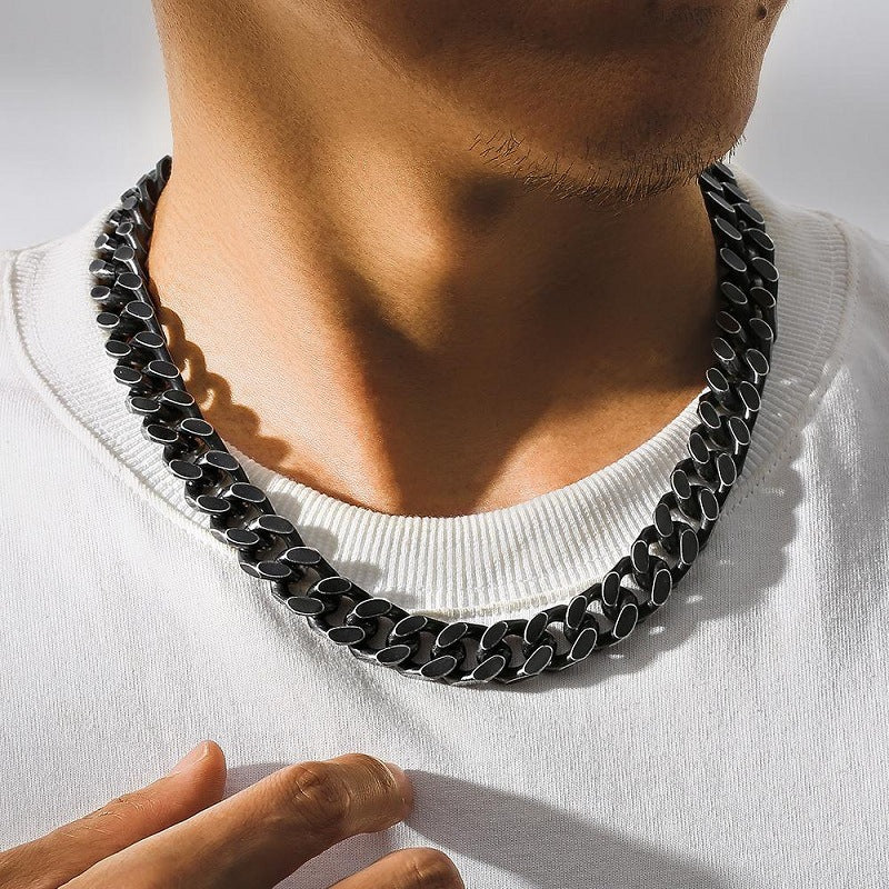 Vintage Cuban Link Chain — Titanium Steel