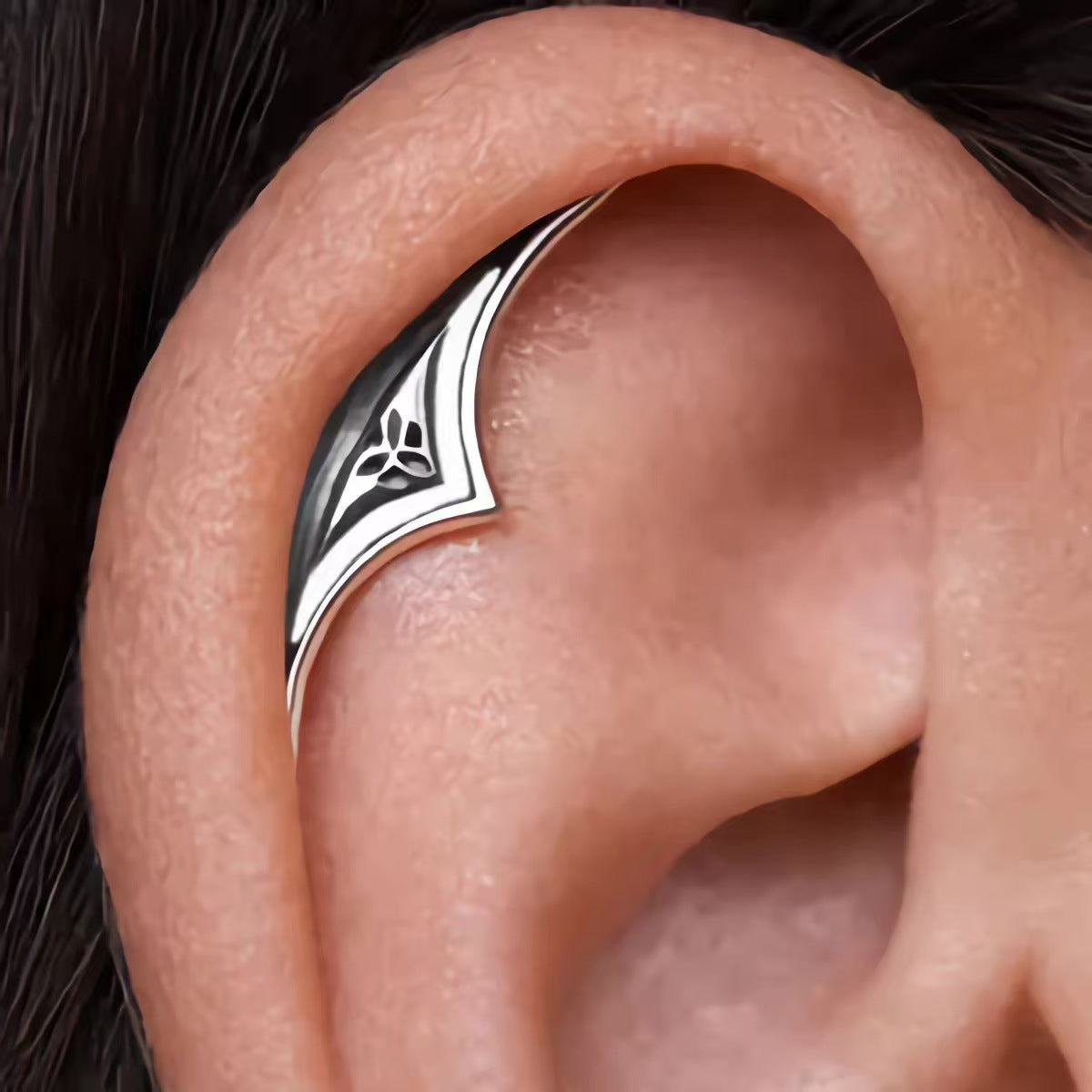 Spider Web & Crescent Moon Gothic Earrings