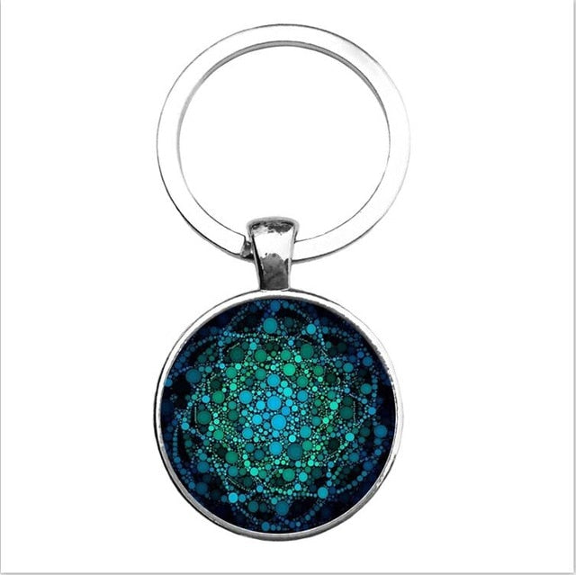 Flower of Life Glass Dome Pendant Necklace