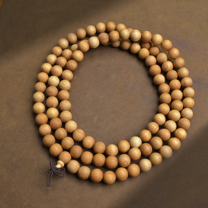 Taihang Yabei Wood 108 Bead Buddhist Rosary Bracelet | Handcrafted | 7 Sizes