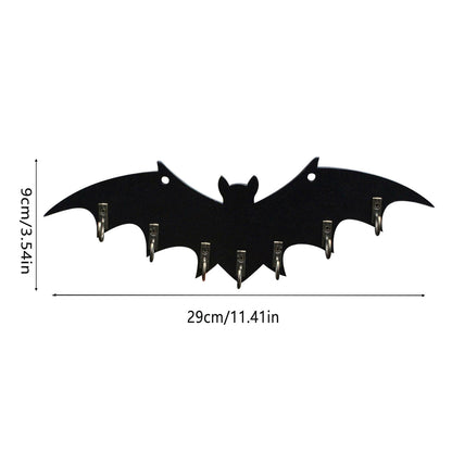 Gothic Bat Shape Wooden Wall Hooks Home Decor