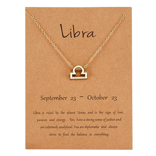 Zodiac Constellation Charm Choker Necklace