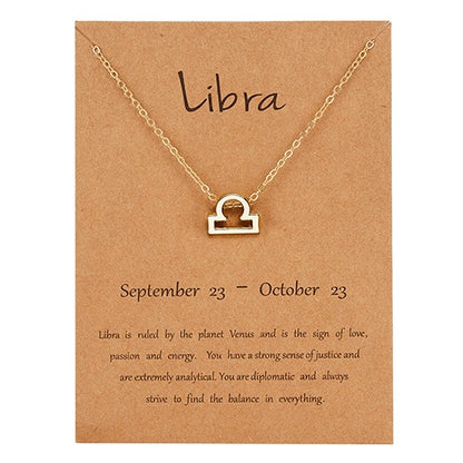 Zodiac Constellation Charm Choker Necklace