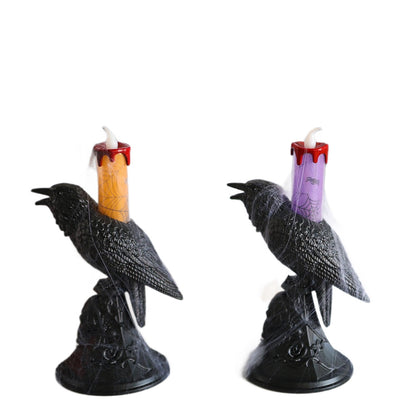 Crow Raven LED Flickering Candle