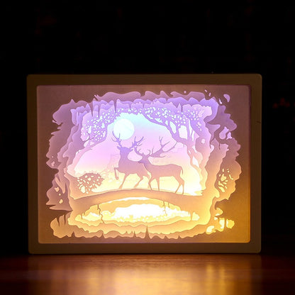 3D Paper Carving LED Night Light