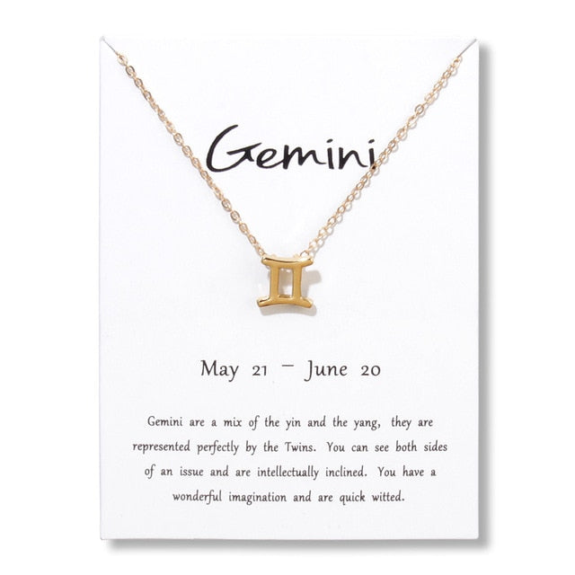 Zodiac Constellation Pendant Necklace