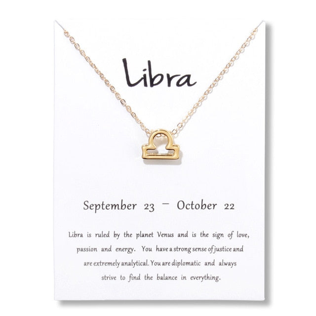 Zodiac Constellation Pendant Necklace