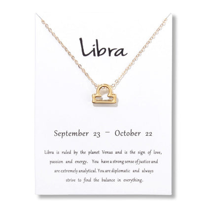 Zodiac Constellation Pendant Necklace