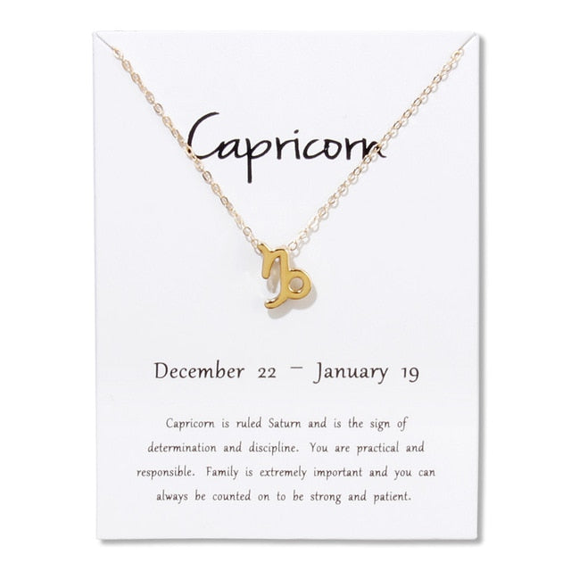 Zodiac Constellation Pendant Necklace