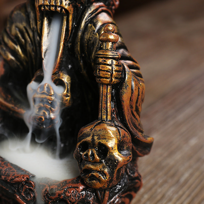 Resin Skull Backflow Incense Burner