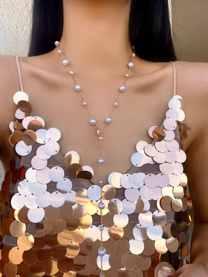 Colorful Polka Dot Long Necklace Bracelet