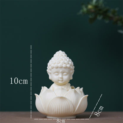 Lotus Crystal Ball Base with Buddha Ornament
