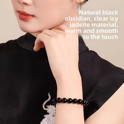 Natural Black Obsidian Bracelet