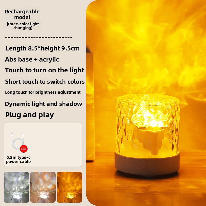 Water Ripple & Aurora Projection Night Light