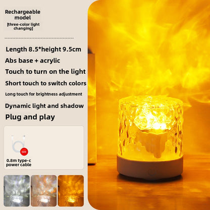 Water Ripple & Aurora Projection Night Light