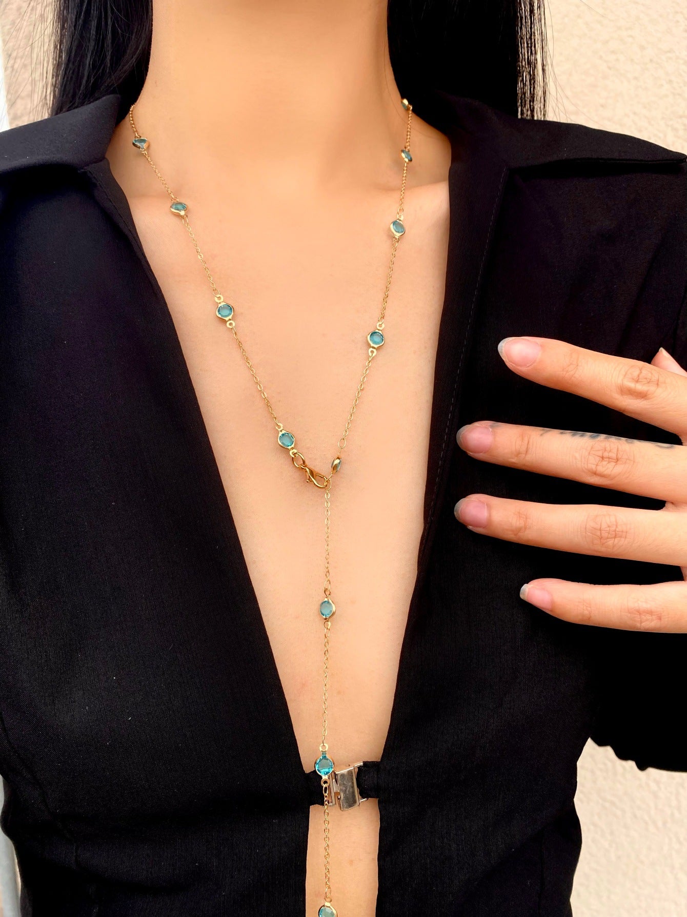 Colorful Polka Dot Long Necklace Bracelet