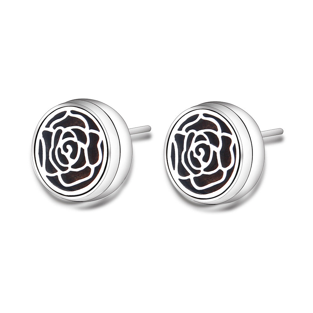 Stainless Steel Angel Wings Aromatherapy Earrings