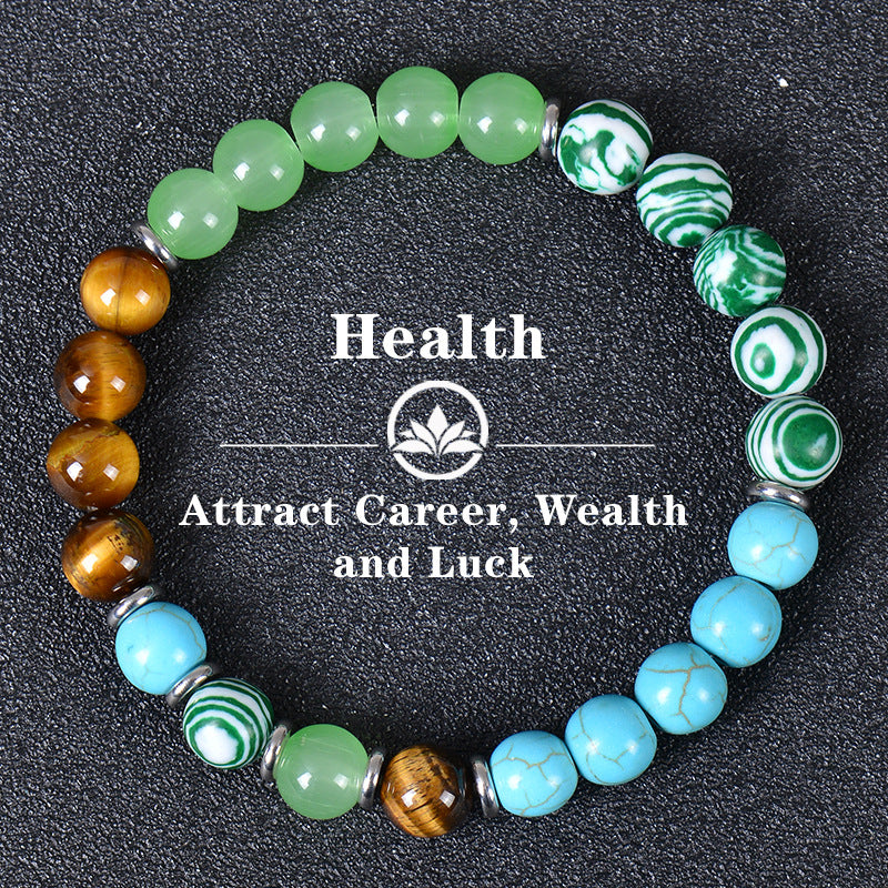 Elastic Tiger Eye Stone Bead Bracelet
