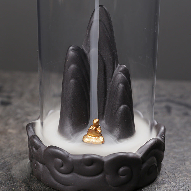Auspicious Cloud Purple Sand Backflow Incense Burner