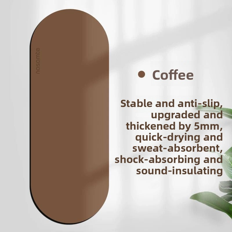 Oval Yoga Mat — 8mm Thick, Non-Slip Rubber Base