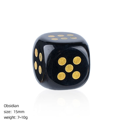 Natural Stone Dice — Laser Engraved Semi-Precious