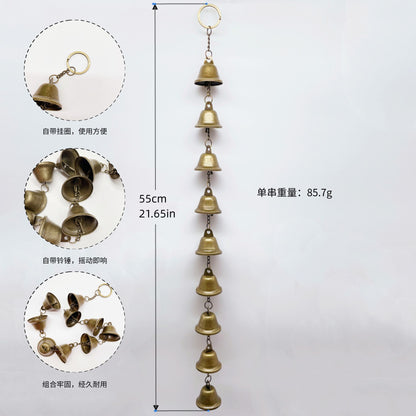 Witch Bell Door Handle Protection Pendant Good Luck Vine Wind Chime Outdoor Wind Chime Door Christmas Bell Hanging Decoration String