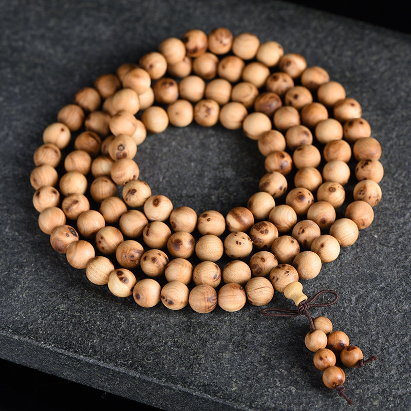 Taihang Yabei Wood 108 Bead Buddhist Rosary Bracelet | Handcrafted | 7 Sizes