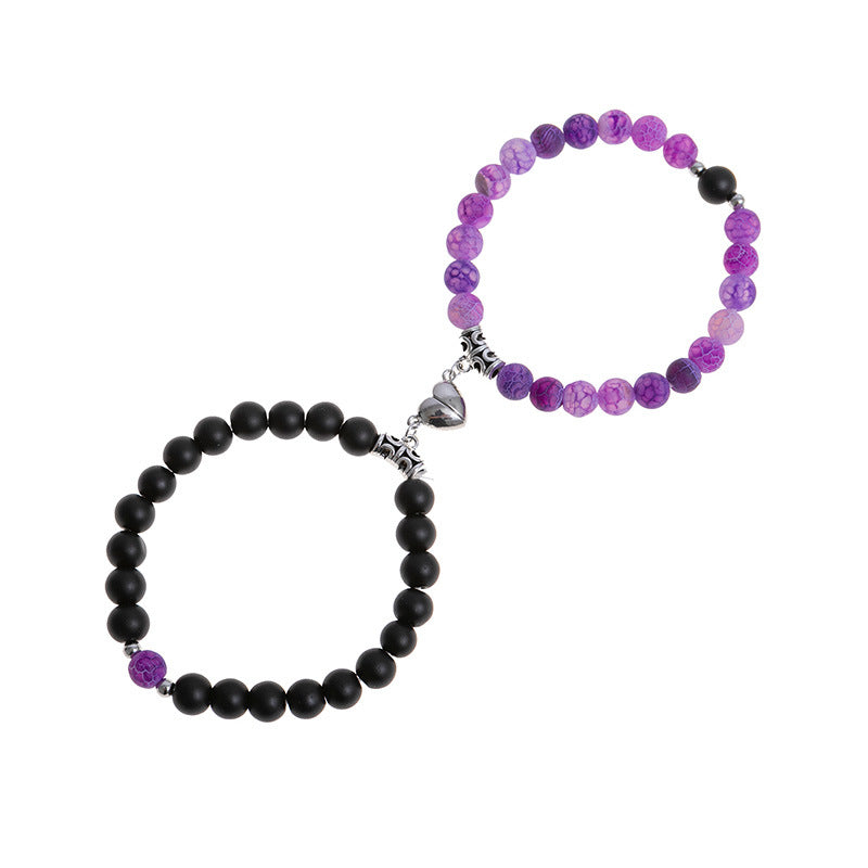 Heart Magnetic Couple Bracelet Set for Women and Men