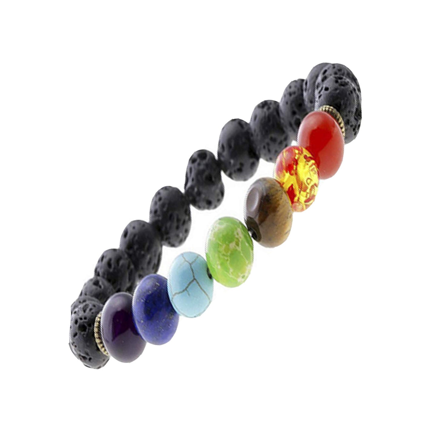 Handmade Natural Stone Rainbow Bead Bracelet